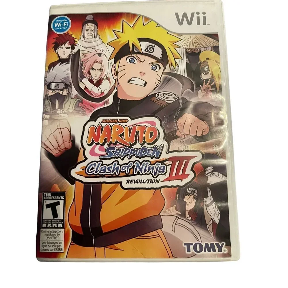Tomy Naruto Shippuden Clash of Ninja Revolution 3 - Nintendo Wii Video Game OS